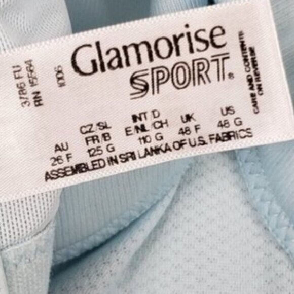 Glamorise Magic Lift Seamless Sport Bra Baby Blue 48G - Picture 6 of 10